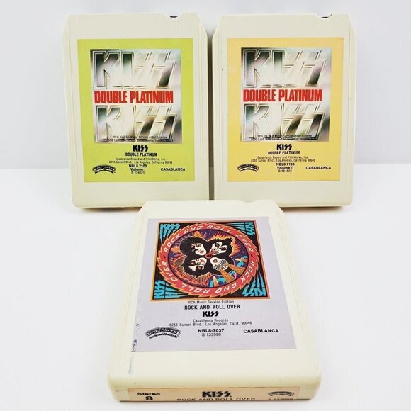 KISS Double Platinum, Rock Roll Over (RCA Service Ed.) 8 Track Tapes VTG 1970s - Picture 1 of 9